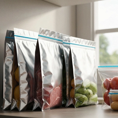 High-quality image of Mylar bags used in food storage